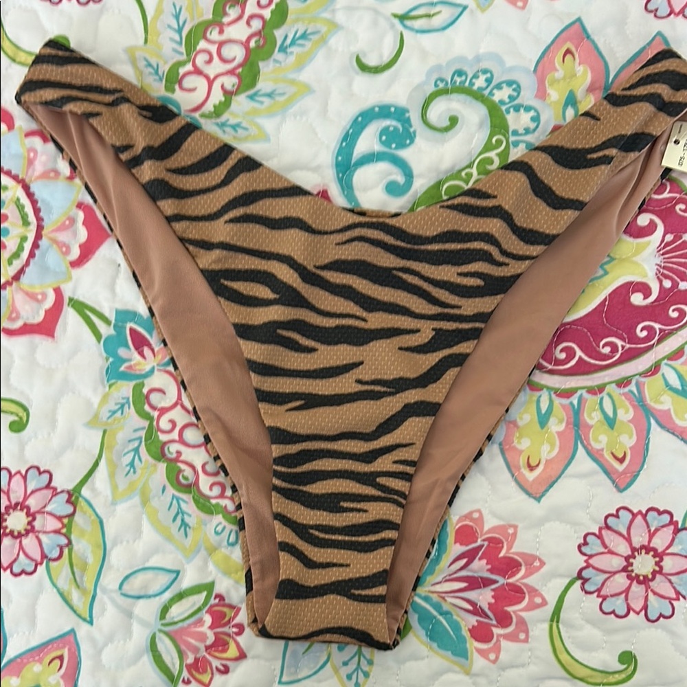 Aerie Tiger Print Bikini Bottom